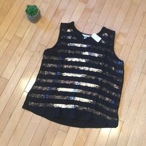 Sequin Sleeveless Shell NWT